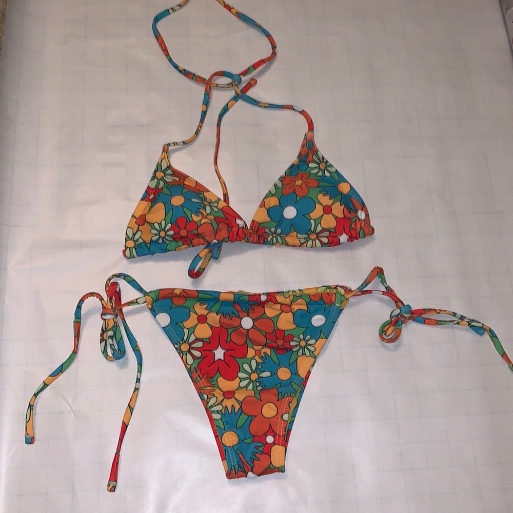 Floral XS ROMWE Bikini